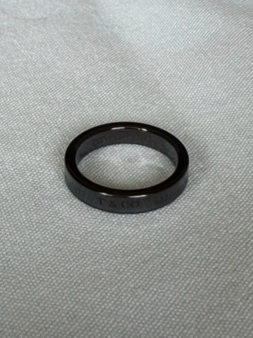 Tiffany & Co. Men's Black Ceramic Band Ring